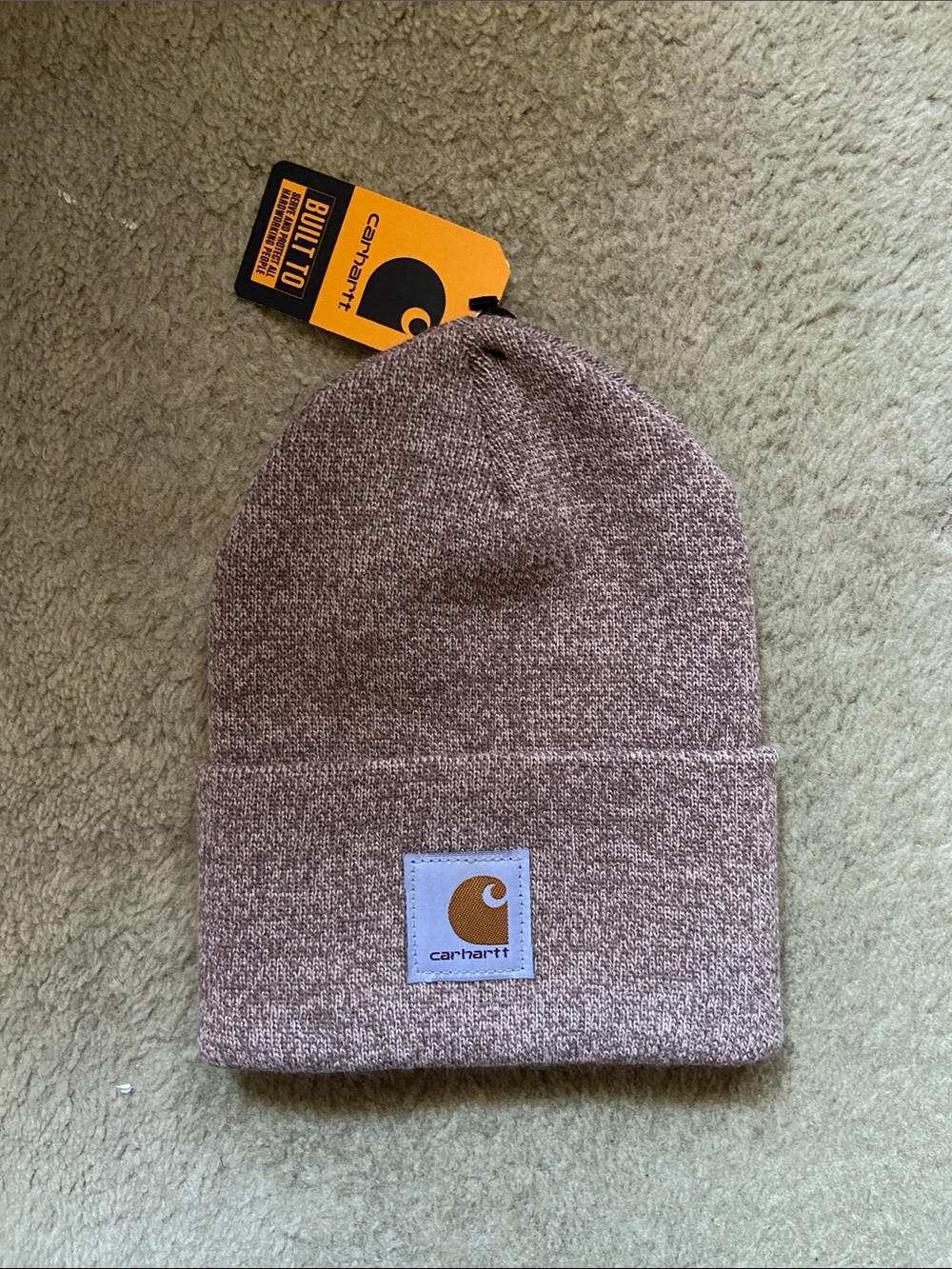 Carhartt unisex Heather Knit Beanie - light brown